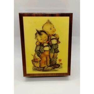 Vintage Hummel Wood Jewelry Music Box - Works - Plays "Try To Remember"